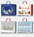 Пакет подарочный бумажный, 15х14х7 см, микс Christmas Town