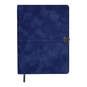 Щоденник недат. VELOUR, A5, синій, штуч.шкіра, 336 стор
