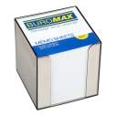 Бокс пластиковий з білим папером, 90х90х90мм, прозорий, димчастий
