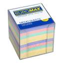 Бокс пластиковий з кольоровим папером, 90х90х90 мм, прозорий