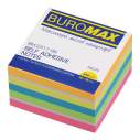 Блок для нотаток з клейким шаром, 75х75 мм, 450 аркушів, неон 5 цветов + белый