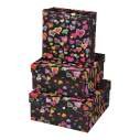 Коробки подарункові, набір 3шт, вкладені 1в1 - розмір найбільшої 20х20х9.5см