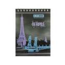Блокнот на пружині зверху METROPOLIS, А6, 48 арк., клітинка, картонна обкладинка, фіолетовий