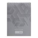  Блокнот на пружині зверху MONOCHROME, JOBMAX, А5, 48 арк., сірий