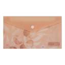 Папка-конверт на кнопці ARABESKI, DL, матовий напівпрозорий пластик, персиковий