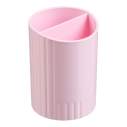 Стакан для письмового приладдя круглий на два відділення, рожевий