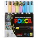 Набір маркерів uni POSCA Soft Color, 0,7мм, 8 шт