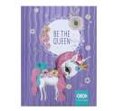 Блокнот BE THE QUEEN, А-6, 64арк., кл., тб. обл., мат. лам.+лак, гліт, лавандовий