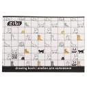 Альбом для малювання CUTE CATS, А4, 24 арк., 120 г/м2, на скобі, білий, KIDS Line