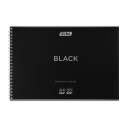 Альбом для малювання BLACK, А4, 20 арк., 120 г/м2, на пружині, чорний, KIDS Line