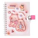 Блокнот на пружині збоку із замком CAPYBARA 2, 110х150 мм, 48 арк., клітинка, асорті, KIDS Line