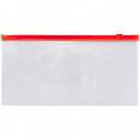 Папка-конверт, DL, застібка zip-lock червона