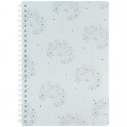 Блокнот на спирали пласт. обл., А5, 80 л., кл., Flower Sym 4