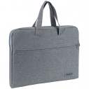 Сумка для документів текстильна А4, 1 відділ, світло-сіра