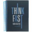 Блокнот з розділювачами, А5, 120арк, кліт, Think fast
