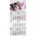 Календар настінний квартальний 2027 р.,3 пр. Cats 1