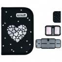 Пенал Kite 1 від., 2 відв., без наповнення 622 Black&Silver