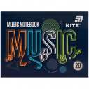 Зошит для нот А5, 20 л, Music