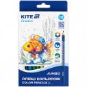 Олівці кольорові тригранні, 12 шт. Jumbo, Kite Creative