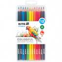 Олівці кольорові у пеналі, 12 шт., Kite Creative, Colorful