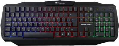 Мембранна ігрова клавіатура дротова XTRIKE ME KB-302 RGB Black