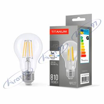 LED лампа TITANUM  Filament A60 7W E27 4100K