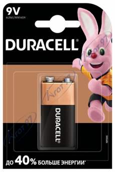 Элемент питания (батарейка)  DURACELL 9V / MN1604 KPN1*10 1 шт.