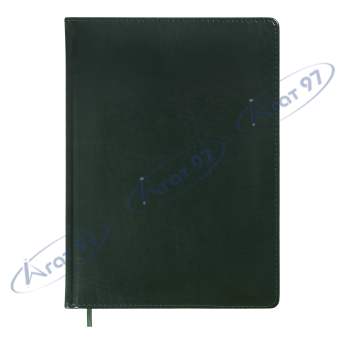 Щоденник недатований BRAVO, L2U, А4, 288 стор., зелений, штуч.шкіра/поролон