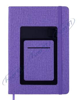 Блокнот деловой COMFORT А5, 96л, точка, обложка искусственная кожа, фиолетовый