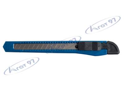 Нож канцелярский, JOBMAX, 9 мм, пластиковый корпус, синий