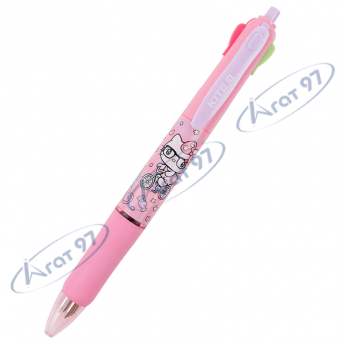 Ручка шариковая автоматическая 4 цвета, HK