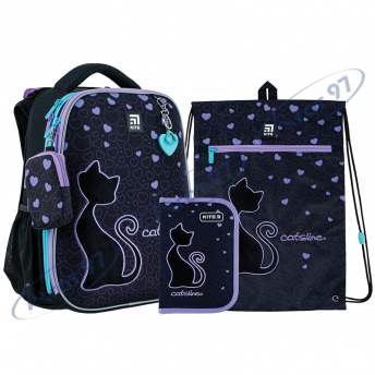 Набір рюкзак + пенал + сумка для взуття Kite 531M Catsline