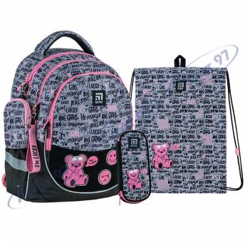 Набір рюкзак + пенал + сумка для взуття Kite 700M Lucky Girl