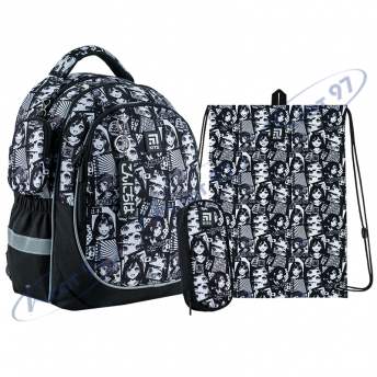 Набір рюкзак + пенал + сумка для взуття Kite 700M Anime