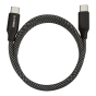 Кабель нейлоновий магнітний Type-C for Type-C, 65 W, з передачею данних , чорний, 1 м