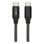 Кабель нейлоновий магнітний Type-C for Type-C, 65 W, з передачею данних , чорний, 1 м