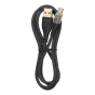 Кабель нейлоновий плетений з підсвіткою USB for Type-C, 65W з передачею данних , блаитний, 1 м
