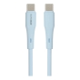 Кабель силіконовий Type-C for Type-C, 65W з передачею данних , білий, 1 м