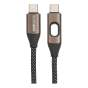 Кабель з підсвіткою Type-C for Type-C, 65W з передачею данних , чорний, 1 м