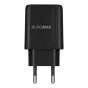 Мереживий зарядний пристрій, USB A+С, 20W, чорний 