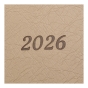 Щоденник датов. 2026 PRESTIGE, A5, бежевий, штуч.шкіра