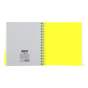 Зошит на пружині NEON, В5 (170x205), 120 арк, клітинка, 3 PVC розділювачі, PVC обкладинка, жовтий