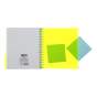 Зошит на пружині NEON, В5 (170x205), 120 арк, клітинка, 3 PVC розділювачі, PVC обкладинка, жовтий