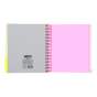 Зошит на пружині NEON, В5 (170x205), 120 арк, клітинка, 3 PVC розділювачі, PVC обкладинка, рожевий