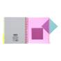 Зошит на пружині NEON, В5 (170x205), 120 арк, клітинка, 3 PVC розділювачі, PVC обкладинка, рожевий