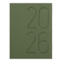 Щоденник датов. 2026 MORANDI STYLE, A6, зелений, штуч.шкіра