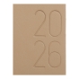 Щоденник датов. 2026 MORANDI STYLE, A6, пісочний, штуч.шкіра