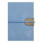 Щотижневик датов. 2026 VELOUR, A5, блакитний, штуч.шкіра
