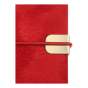 Щотижневик  датов. 2026 кишеньк. VELOUR , 85*153, червоний, штуч. шкіра