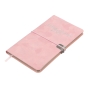 Еженедельник датир. 2024 карман. VELOUR, 85*153, розовый, иск.кожа